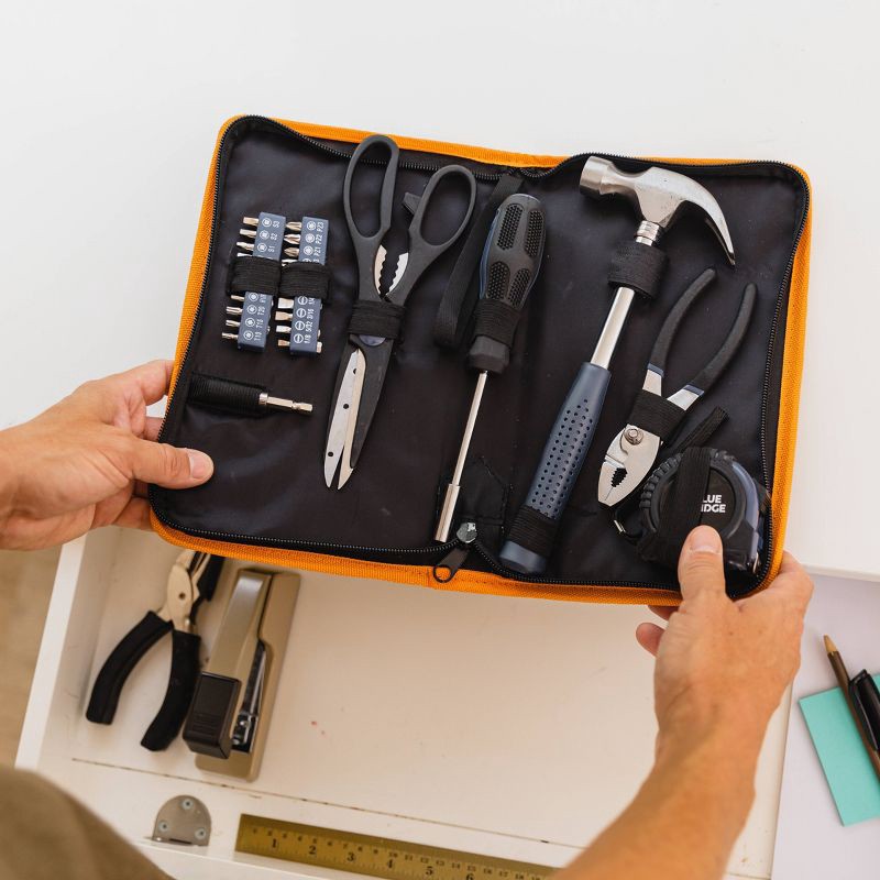 slide 14 of 14, Blue Ridge Tools 27pc Essential Tool Kit: Small Tool Kit with Screwdrivers, Pliers & Scissors for Dorm Use, 27 ct