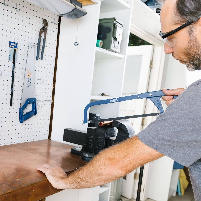 slide 4 of 7, Blue Ridge Tools 12" Hacksaw: Fiberglass Hand Saw for Garage & Hardware, 1-Year Warranty, Lightweight 0.74 lbs, 0.74 lb