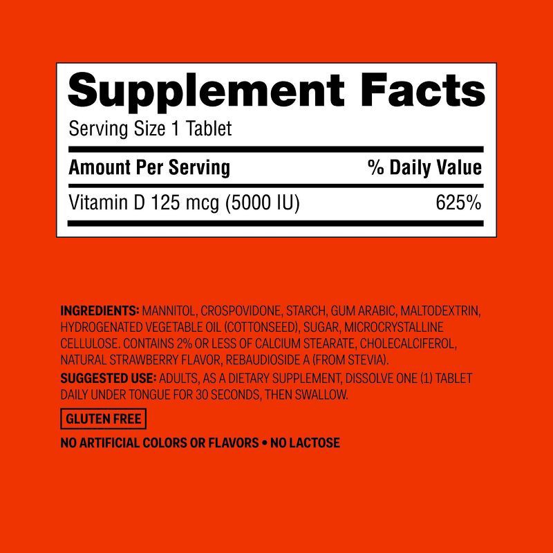 slide 5 of 5, Vitamin D 5000iu Quick Dissolve Tablets - 90ct - up&up™, 90 ct