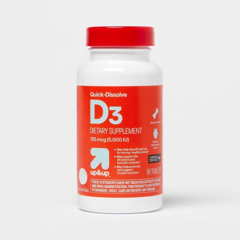 slide 1 of 5, Vitamin D 5000iu Quick Dissolve Tablets - 90ct - up&up™, 90 ct