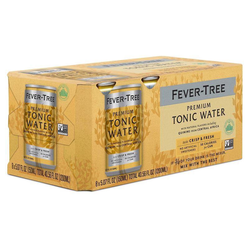 slide 2 of 5, Fever-Tree Premium Indian Tonic Water - 8pk/150ml Cans, 8 ct; 150 ml