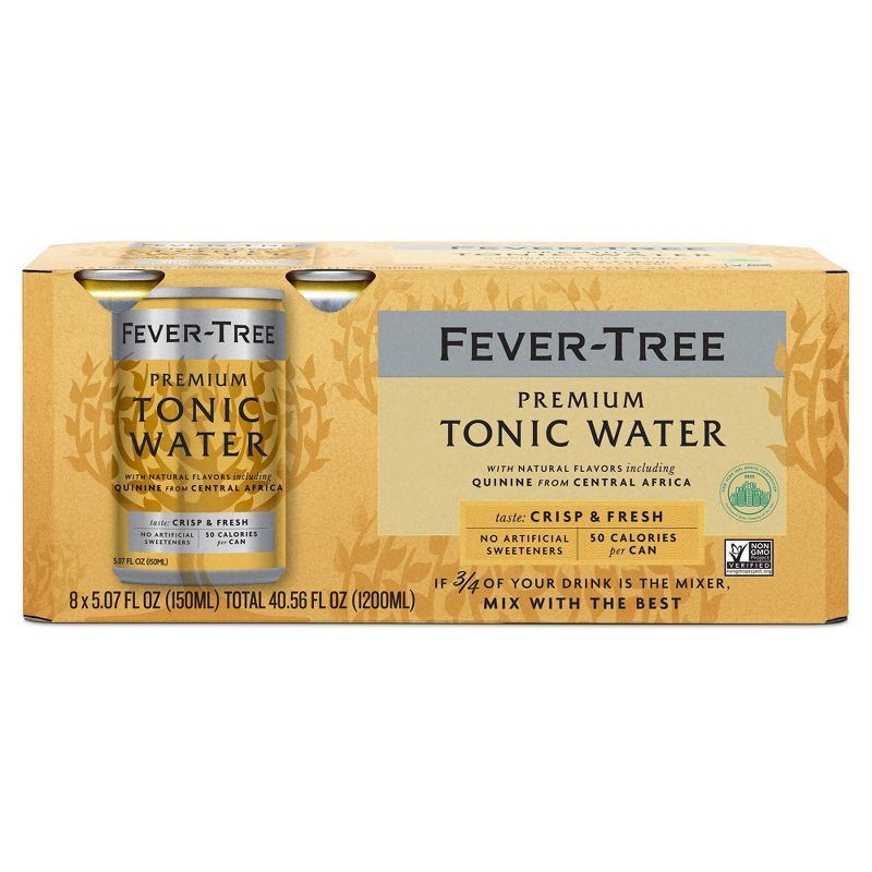 slide 1 of 5, Fever-Tree Premium Indian Tonic Water - 8pk/150ml Cans, 8 ct; 150 ml