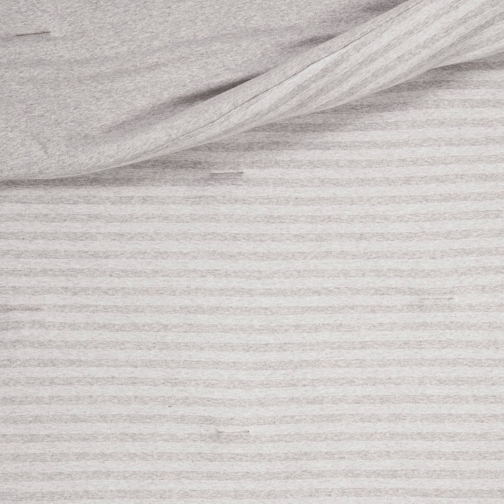 slide 3 of 4, Full/Queen Stripe Jersey Comforter Gray - Room Essentials, 1 ct