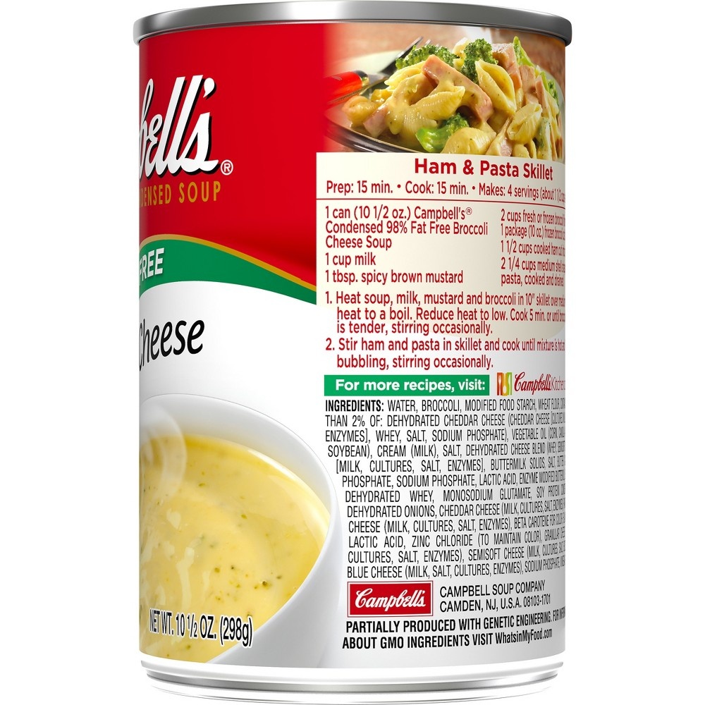 slide 8 of 8, Campbell's 98% Fat Free Broccoli Cheese Soup, 10.5 oz