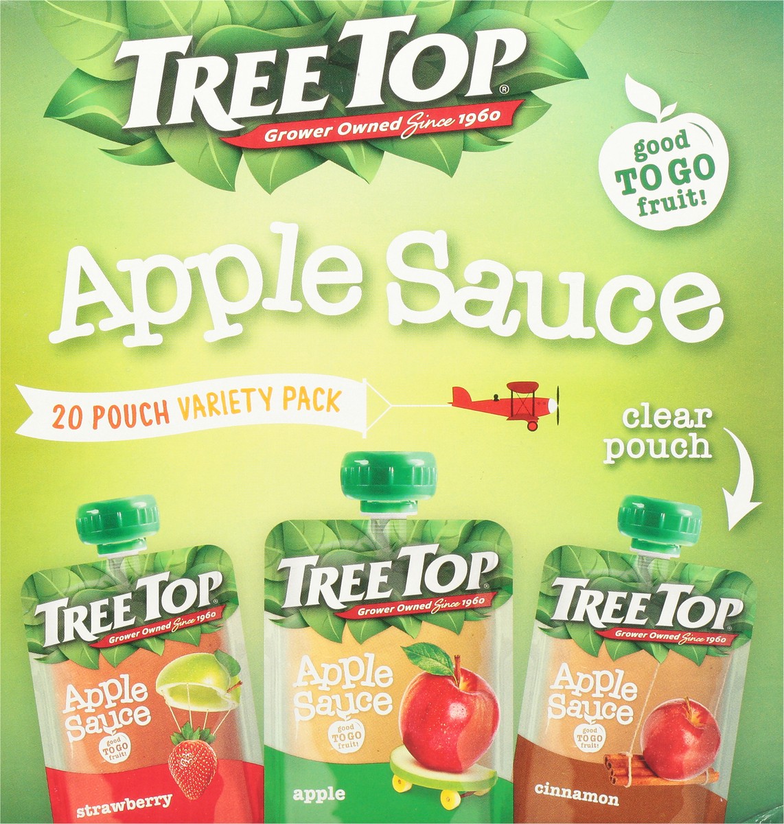 slide 9 of 9, Tree Top Apple/Cinnamon/Strawberry Apple Sauce Variety Pack 20 - 3.2 oz Pouches, 20 ct