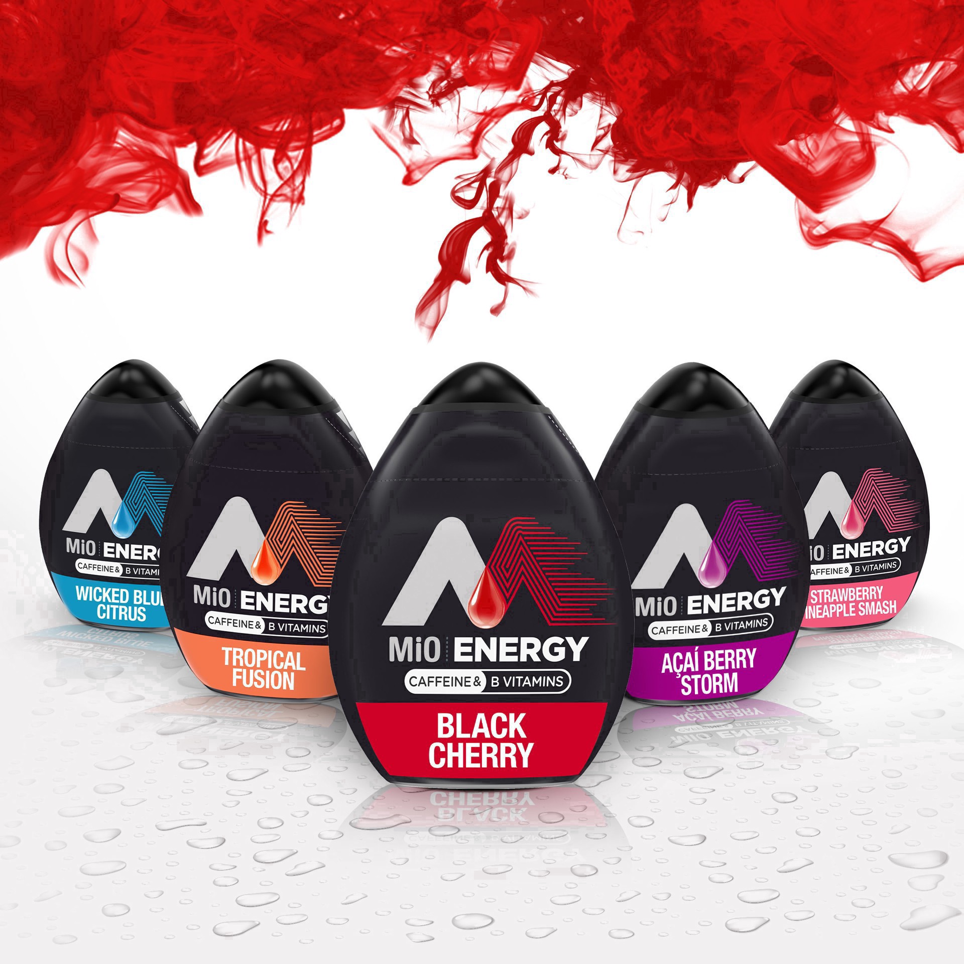 slide 14 of 90, MiO Energy Black Cherry Naturally Flavored Liquid Water Enhancer with Caffeine & B Vitamins - 1.62 fl oz, 1.62 fl oz