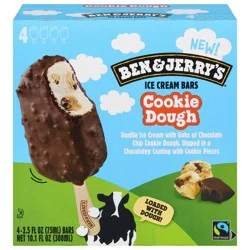 Ben & Jerry's Cookie Dough Ice Cream Bars 4 - 2.5 fl oz Bars