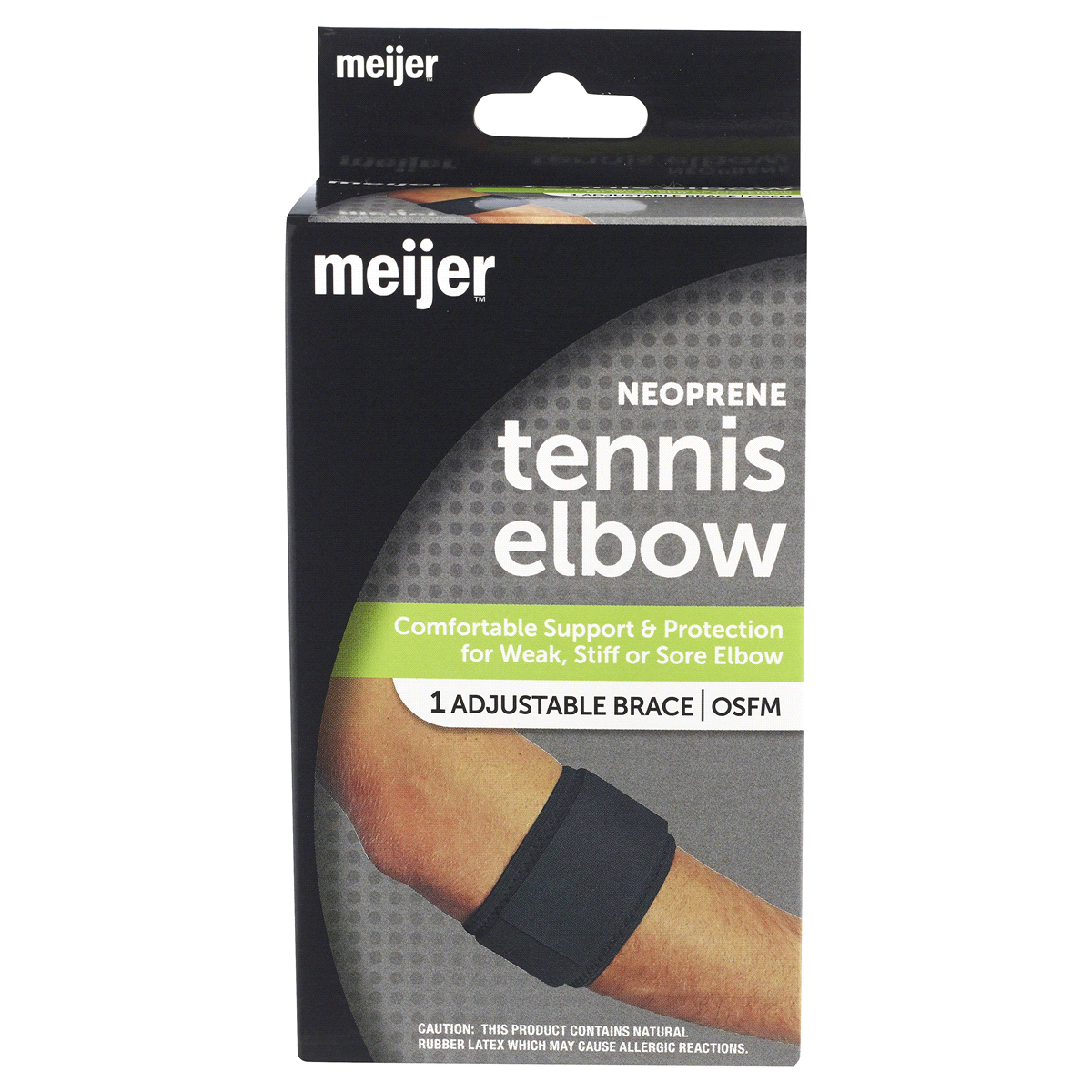 slide 1 of 5, Meijer Neoprene Tennis Elbow Adjustable Brace, 1 ct