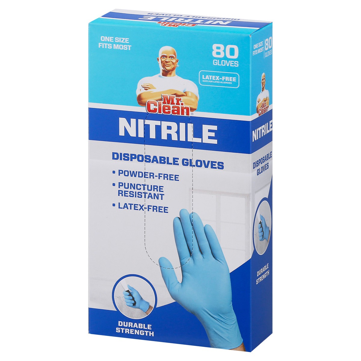 slide 10 of 14, Mr. Clean Latex-Free Nitrile Disposable Gloves 80 ea, 80 ct