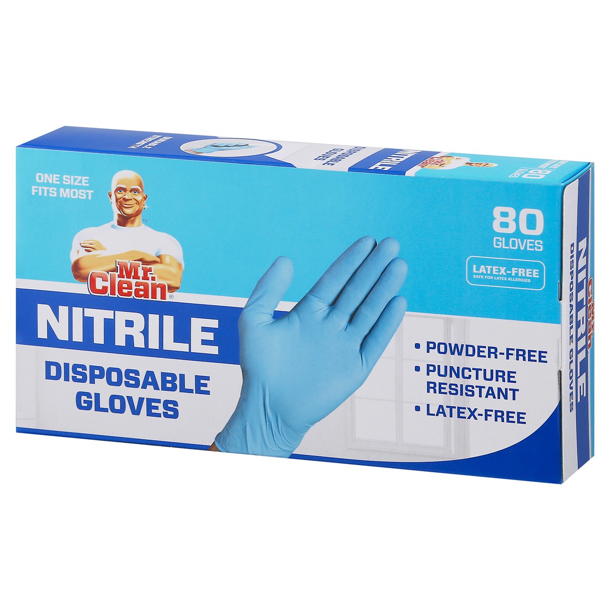 slide 13 of 14, Mr. Clean Latex-Free Nitrile Disposable Gloves 80 ea, 80 ct