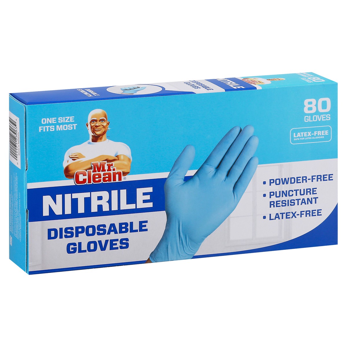 slide 8 of 14, Mr. Clean Latex-Free Nitrile Disposable Gloves 80 ea, 80 ct