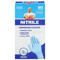 Mr. Clean Latex-Free Nitrile Disposable One Size Fits Most Gloves 80 Each