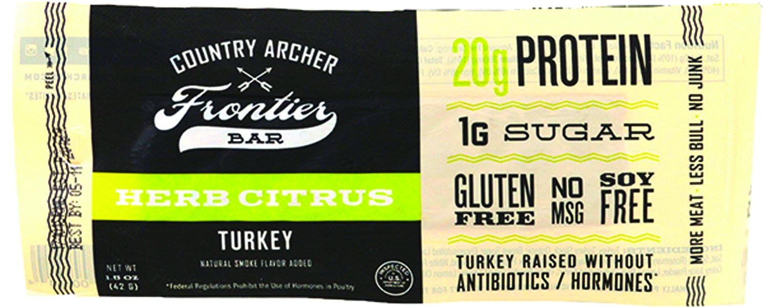 slide 1 of 3, Country Archer Citrus Herb Turkey Bar, 1.5 oz