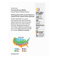 slide 2 of 5, Burpee Canterbury Bells Cup And Saucer Mix Seeds - Multi-Color, 1 ct