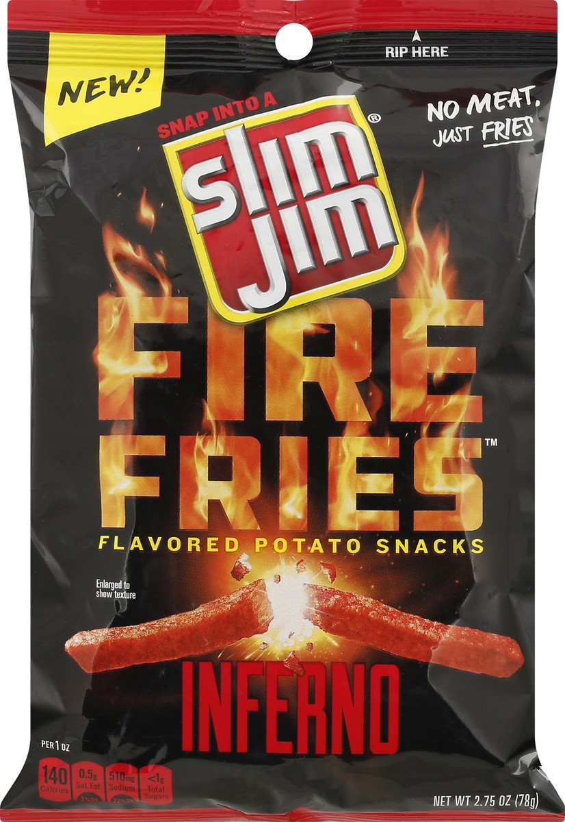 slide 9 of 10, Slim Jim Fire Fries Inferno, 2.75 oz