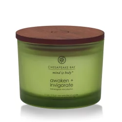 Chesapeake Bay Candle Mind & Body Collection Awake + Invigorate: Lemongrass Eucalyptus