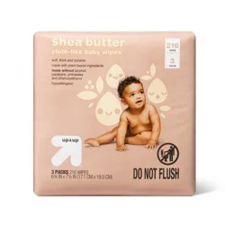 Shea Butter Personal Baby Wipes - 3pk/216ct - up&up™