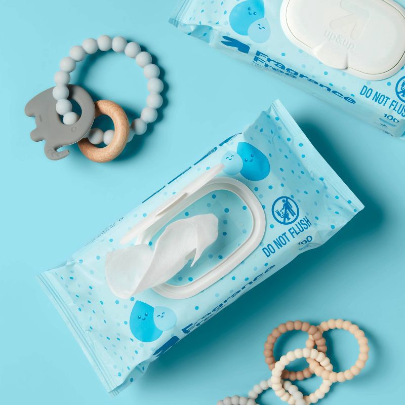 slide 2 of 8, Fragrance Free personal Baby Wipes - 12pk/1200ct - up&up™, 12 ct, 1200 ct