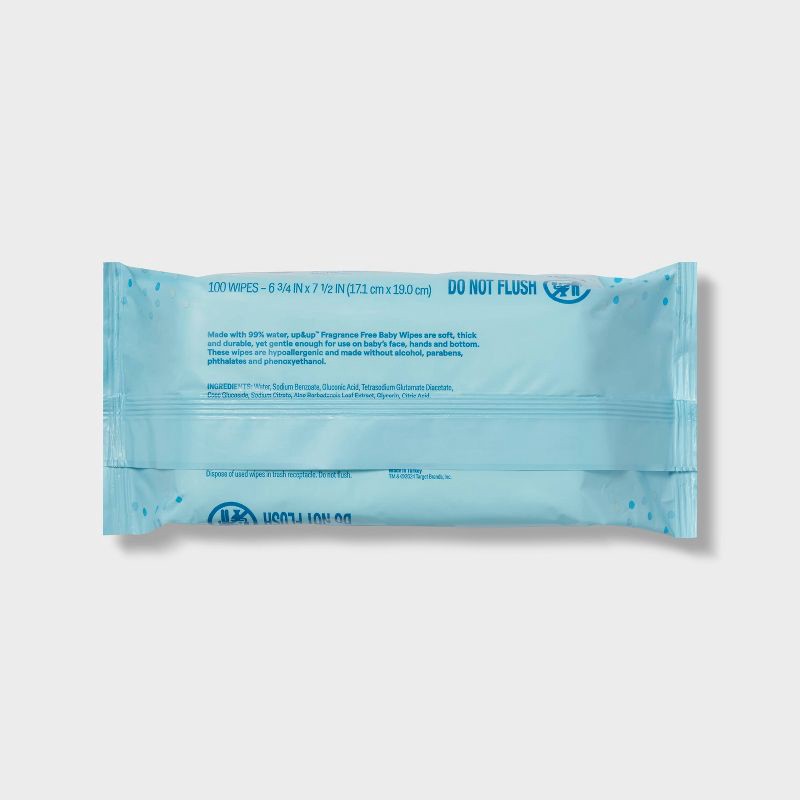 slide 5 of 8, Fragrance Free personal Baby Wipes - 12pk/1200ct - up&up™, 12 ct, 1200 ct