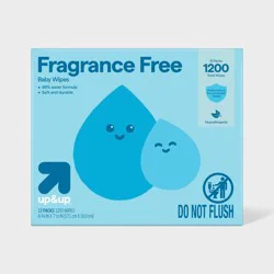 Fragrance Free personal Baby Wipes - 12pk/1200ct - up&up™