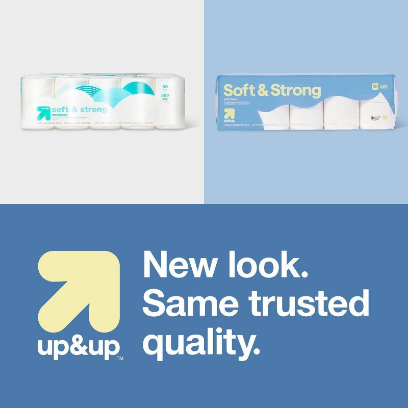 slide 3 of 4, Soft & Strong Toilet Paper - 30 Rolls - up&up™, 30 ct