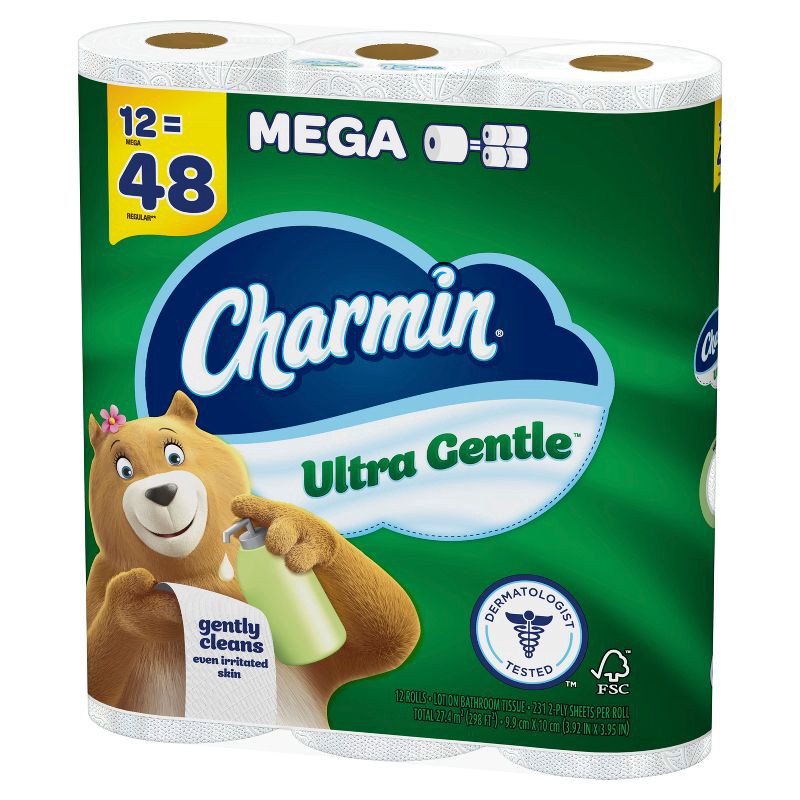 slide 13 of 13, Charmin Ultra Gentle Toilet Paper - 12 Mega Rolls, 1 ct