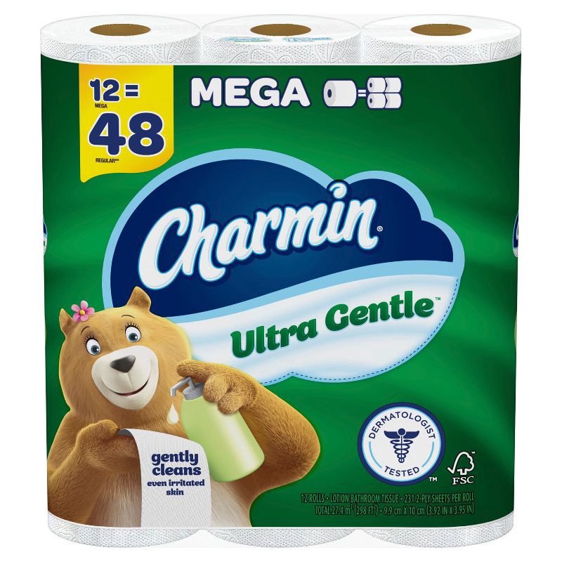 slide 9 of 13, Charmin Ultra Gentle Toilet Paper - 12 Mega Rolls, 1 ct