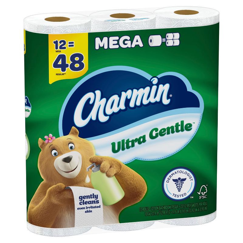 slide 11 of 13, Charmin Ultra Gentle Toilet Paper - 12 Mega Rolls, 1 ct