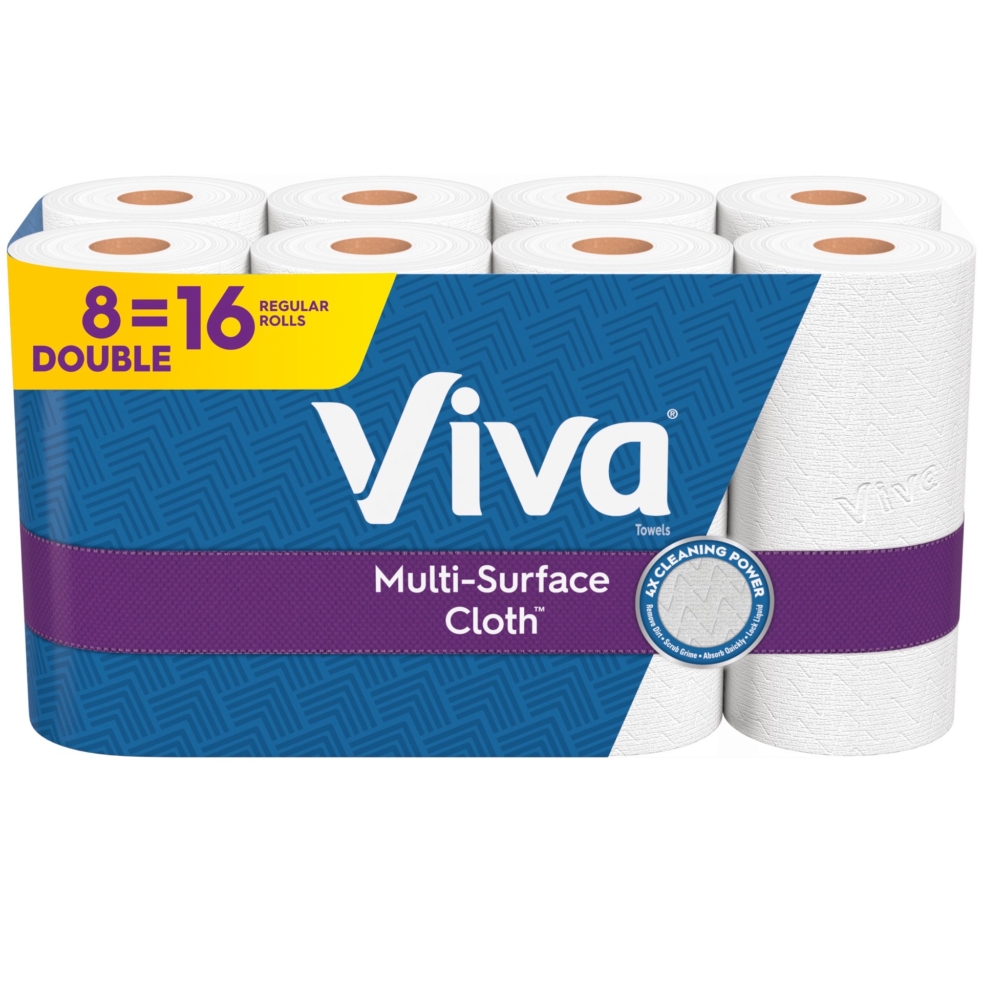 slide 1 of 9, Viva Multi-Surface Cloth Choose-A-Sheet Paper Towels - 8 Double Rolls, 1 ct