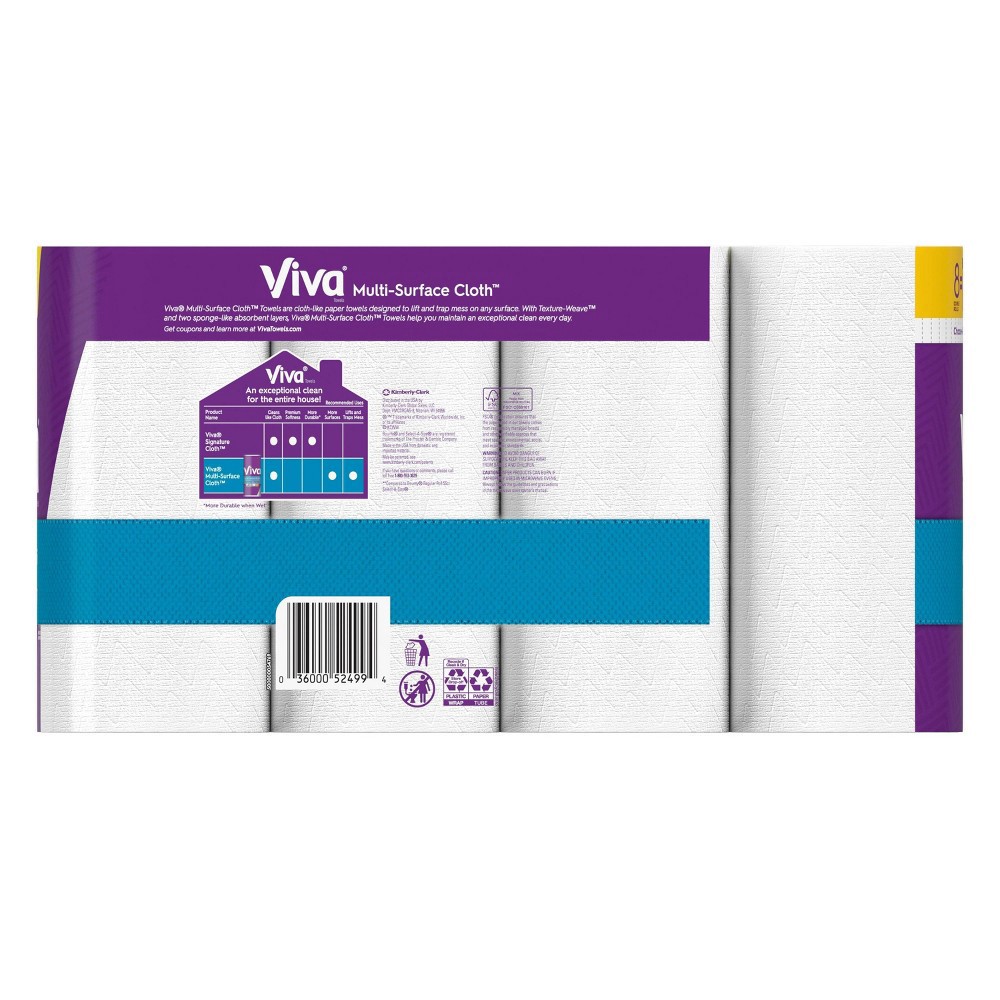 slide 2 of 9, Viva Multi-Surface Cloth Choose-A-Sheet Paper Towels - 8 Double Rolls, 1 ct