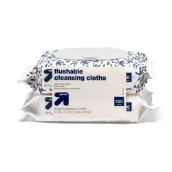 Flushable Cleaning Cloths - Fresh Scent - 2pk/60ct - up & up™