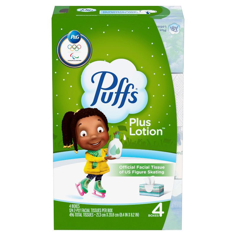 slide 13 of 16, Puffs Plus Lotion Facial Tissue - 4pk/496ct, 4 ct, 496 ct