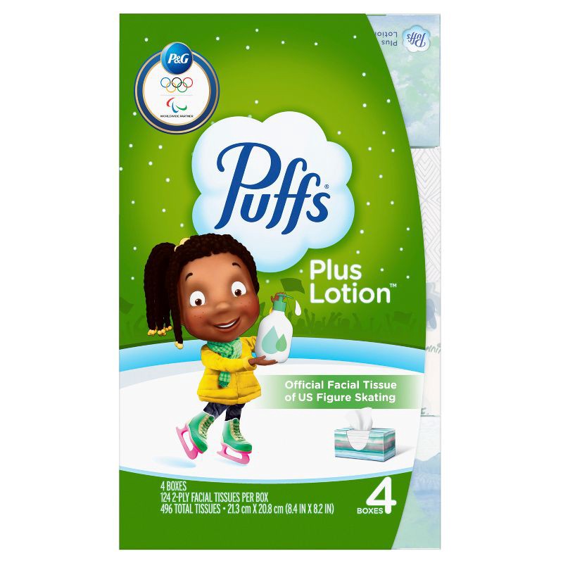 slide 14 of 16, Puffs Plus Lotion Facial Tissue - 4pk/496ct, 4 ct, 496 ct
