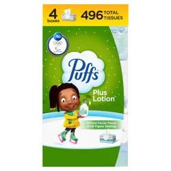 Puffs Plus Lotion Facial Tissue - 4pk/496ct
