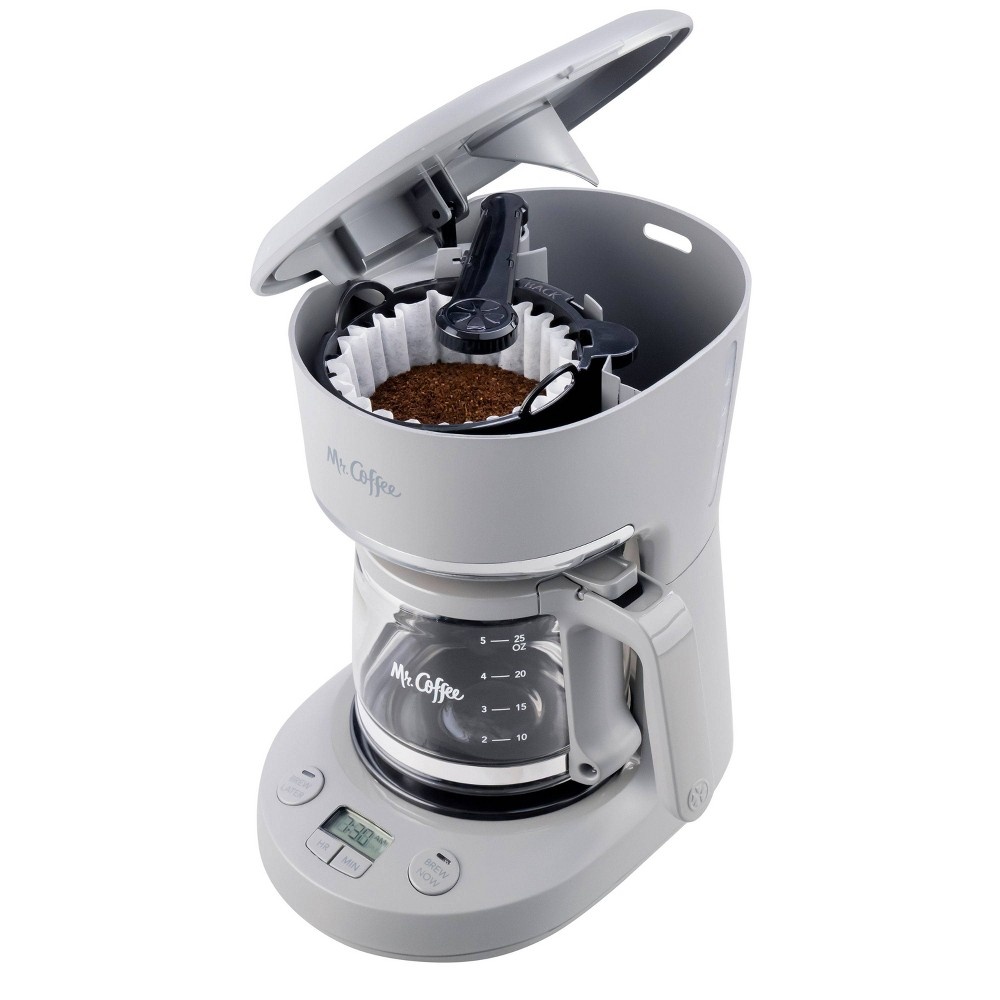 slide 3 of 5, Mr. Coffee 5-Cup Programmable Coffee Maker - Pewter, 1 ct