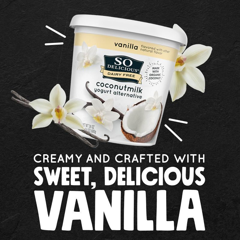 slide 3 of 9, So Delicious Dairy Free Vanilla Coconut Milk Yogurt - 24oz, 24 oz