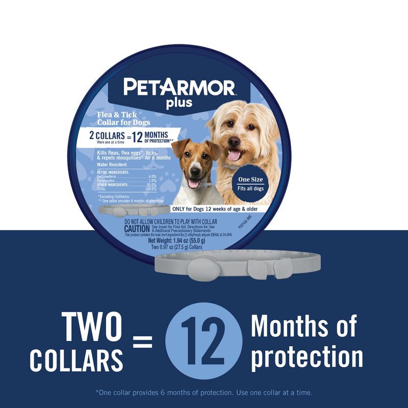 slide 2 of 7, PetArmor Pet Armor Plus Collar - Insect Growth Regulator for Dogs - 2ct, 2 ct