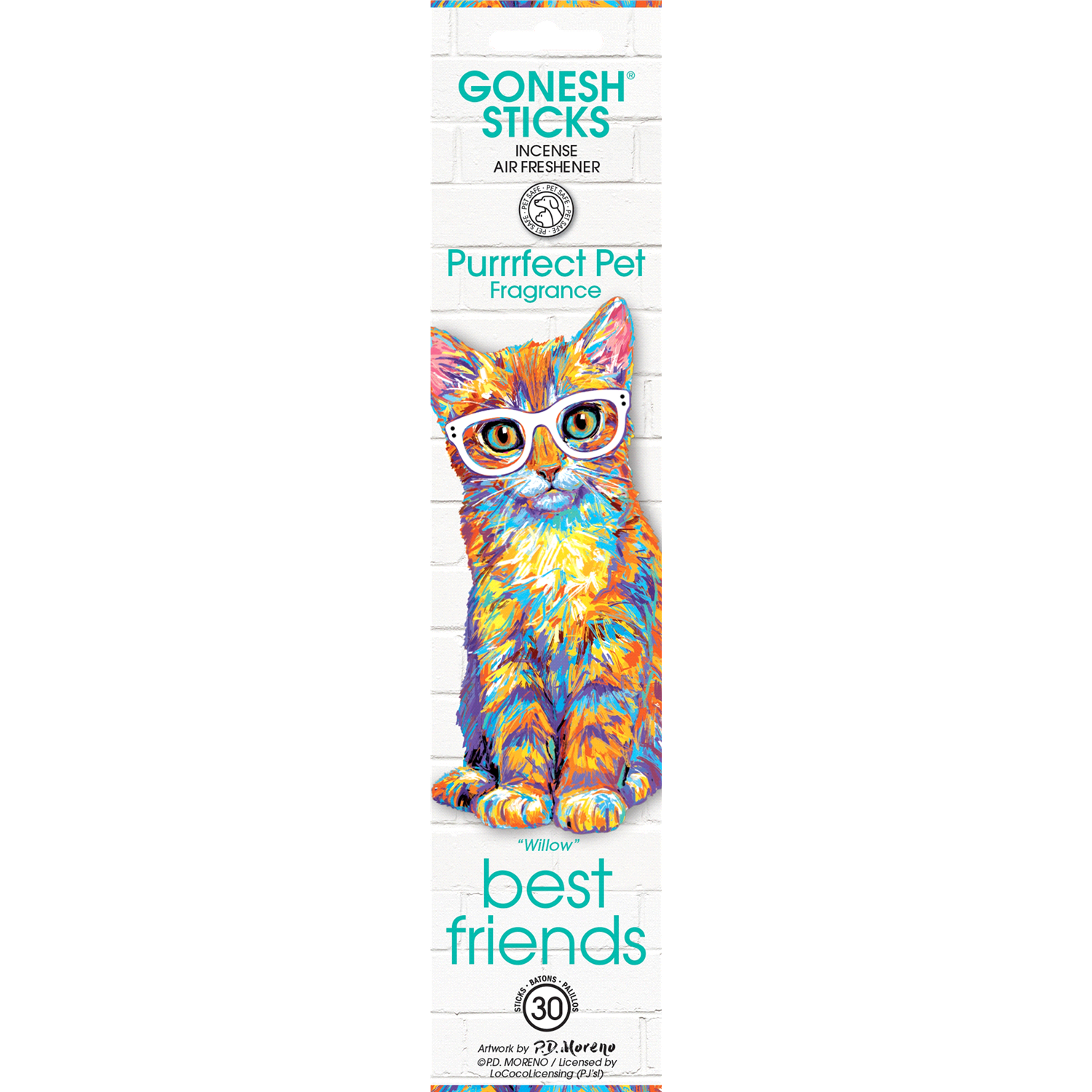 slide 1 of 1, Gonesh Incense Purrrfect Pet Fragrance Incense Air Freshener 30 ea, 30 ct