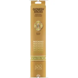 GONESH Incense Patchouli Extra Rich, 100 Sticks