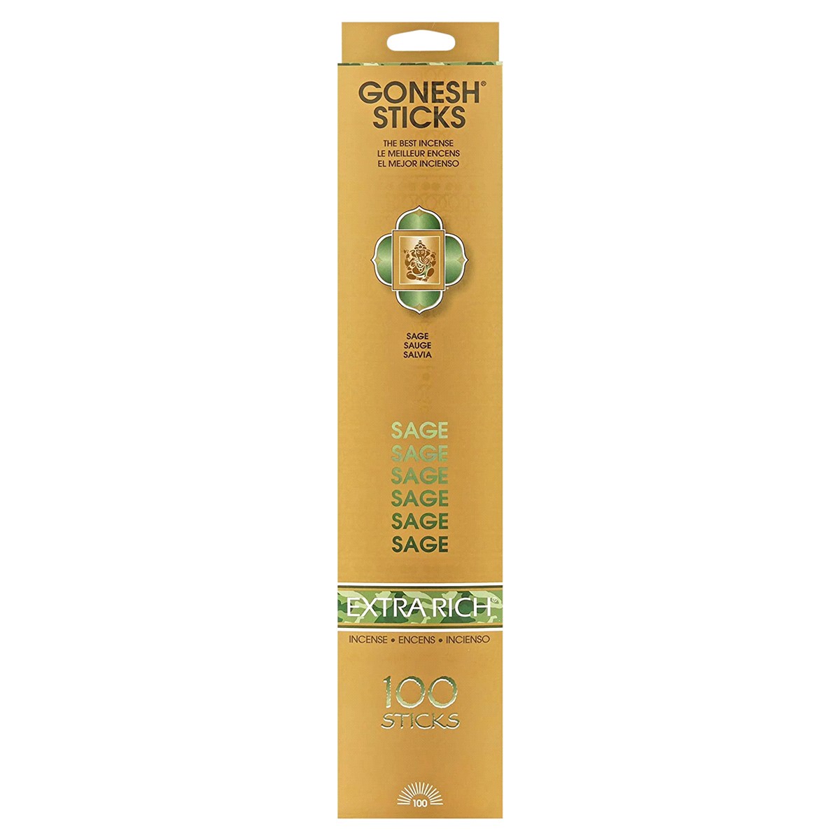 slide 2 of 2, GONESH Incense - Sage Extra Rich - 100 Sticks, 100 ct