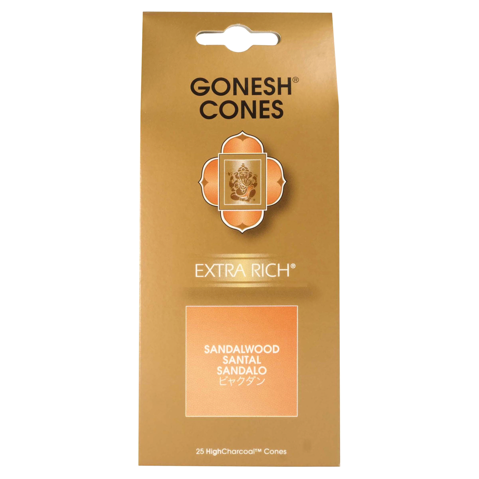 slide 1 of 1, GONESH Incense Cones -Extra Rich Sandalwood, 25 ct