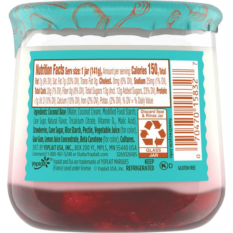 slide 4 of 8, Oui by Yoplait Dairy-Free Strawberry - 5oz, 5 oz