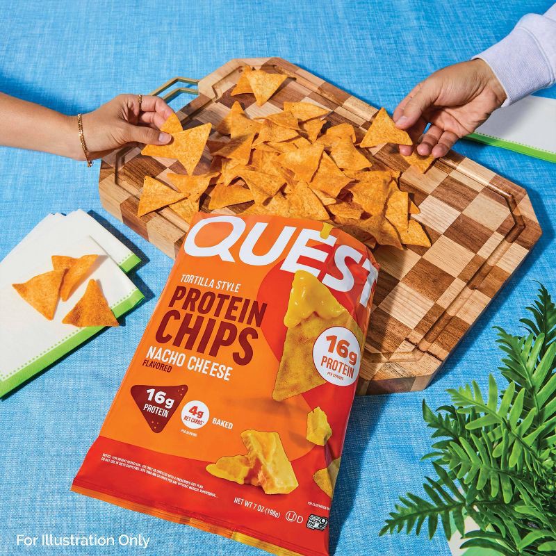 slide 2 of 8, Quest Nutrition Tortilla Style Protein Chips - Nacho - 4pk/1.1oz, 4 ct, 1.1 oz