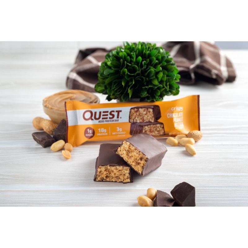 slide 4 of 5, Quest Nutrition 18g Crispy Hero Protein Bar - Chocolate Peanut Butter - 4ct, 18 gram, 4 ct