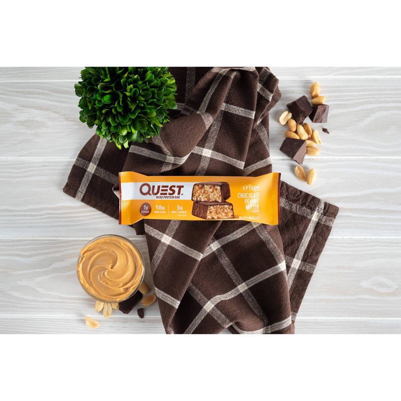 slide 5 of 5, Quest Nutrition 18g Crispy Hero Protein Bar - Chocolate Peanut Butter - 4ct, 18 gram, 4 ct