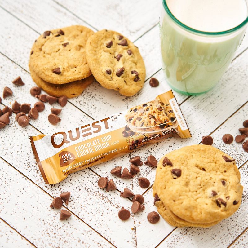 slide 4 of 5, Quest Nutrition Protein Bar - Chocolate Chip Cookie Dough - 8ct, 21 gram, 8 ct