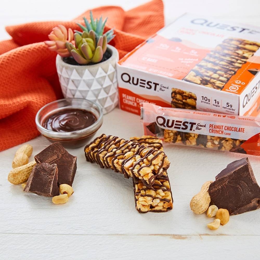 slide 2 of 7, Quest Nutrition Quest Peanut Chocolate Crunch Snack Bar, 5 ct, 7.6 oz
