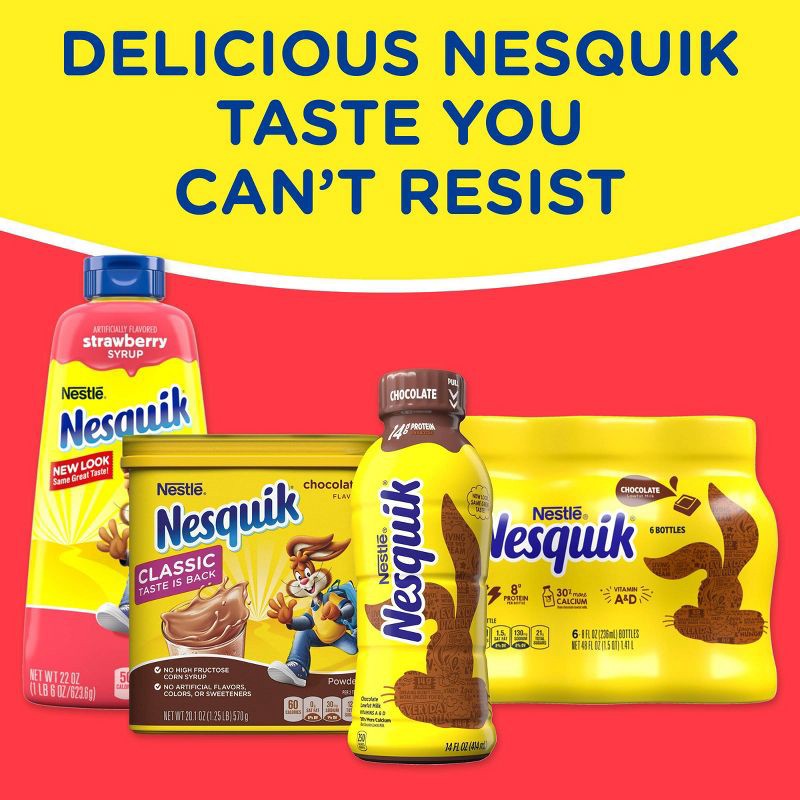 slide 11 of 12, Nestle Nesquik Strawberry Flavor Powder Drink Mix for Strawberry Milk - 18.7oz, 18.7 oz