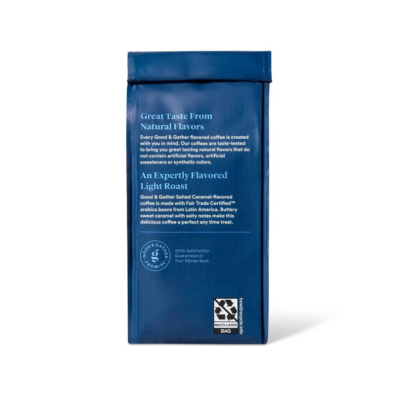 slide 4 of 4, Naturally Flavored Salted Caramel Light Roast Ground Coffee - 12oz - Good & Gather™, 12 oz