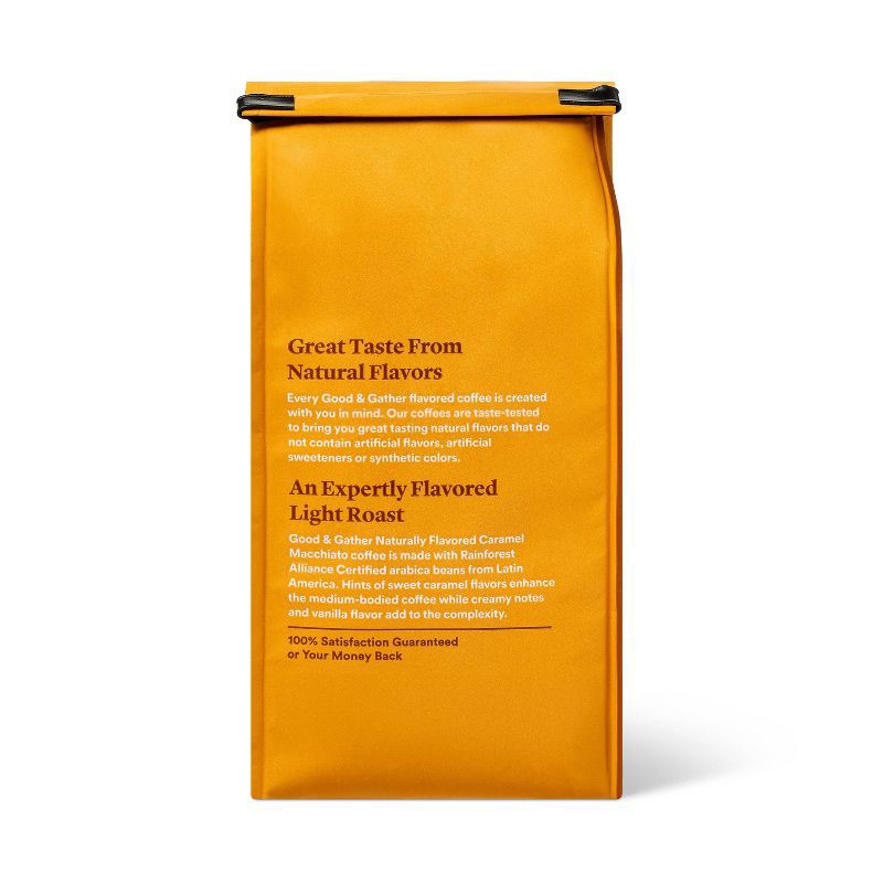 slide 2 of 4, Naturally Flavored Caramel Macchiato Light Roast Ground Coffee - 12oz - Good & Gather™, 12 oz